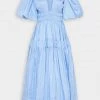 Aje. Just In Fallingwater Gathered Midi Dress In Powder Blue
