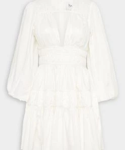 Aje. Fallingwater Gathered Mini Dress In Ivory Just In