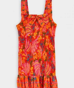 FARM Rio Spring Bananas Mini Dress In Red