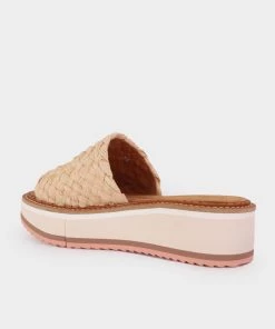 Clergerie Just In Fleurine Slide Sandals In Natural Raffia