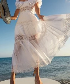 Charo Ruiz Florence Long Dress In White Just In