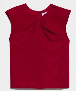 FRAME Twist Neck Top In Garnet Just In