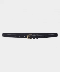 FRAME Just In Twist Buckle Belt In Noir