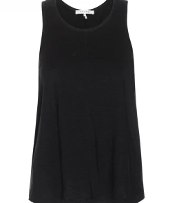 FRAME Just In Swingy Tank Top In Noir