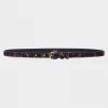 FRAME Twist Buckle Belt In Leopard Multi Just In