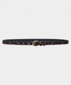 FRAME Twist Buckle Belt In Leopard Multi Just In