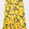 FARM Rio Featured Designers Fresh Lemons Midi Skirt In Multi