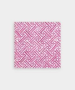 Caspari Just In Fretwork Paper Cocktail Napkins In Fuchsia