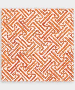 Caspari Fretwork Paper Dinner Napkins In Orange Just In