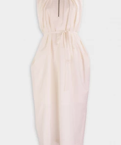 Gia Studios Sleeveless Belted Midi Dress In White Just In
