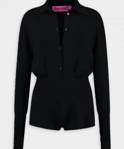 GAUGE81 Just In Ona Long Sleeve Jumpsuit In Black