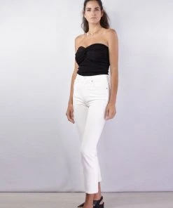 Goldsign Just In The Rib Twist Tube Top In Black