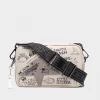 Golden Goose Star-Bag Journey Print Leather Bag In Ice Black