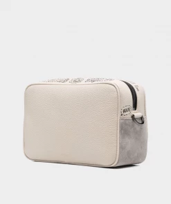 Golden Goose Star-Bag Journey Print Leather Bag In Ice Black