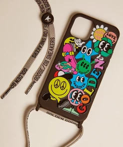 Golden Goose Stickers IPhone 12/12 Pro Cover In Black/Multi