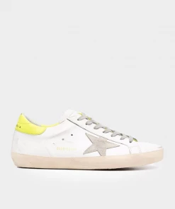 Golden Goose Just In Super-Star Leather Men's Sneaker In Lime Green