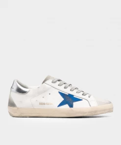 Golden Goose Just In Super-Star Leather Men's Sneaker In Electric Blue