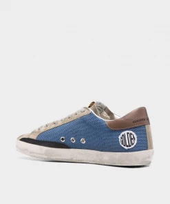 Golden Goose Super-Star Suede Leather Star Men Sneaker In Denim Blue 6 Golden Goose Super-Star Suede Leather Star Men Sneaker In Denim Blue