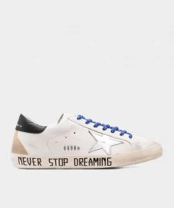Golden Goose Super-Star Nappa Upper Laminated Star Men Sneaker In Silver White Just In