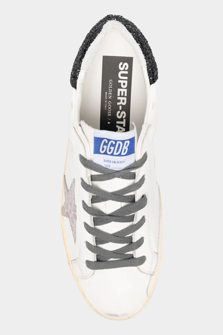 Golden Goose Super-Star Cocco Printed Star White Leather Sneaker Just In 4 Golden Goose Super-Star Cocco Printed Star White Leather Sneaker Just In