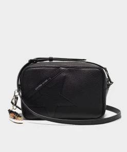 Golden Goose Star-Bag Hammered Leather In Black
