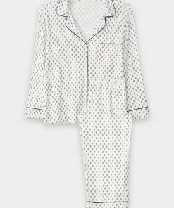 EBERJEY Just In Gisele Long PJ Set In Summer Batik