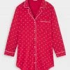 EBERJEY Gisele Printed Sleepshirt In Presents Haute Red