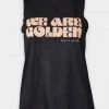 Spiritual Gangster Golden Active Muscle Tank In Black Just In