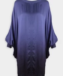 Raquel Allegra Grace Dress In Indigo Dip Dye