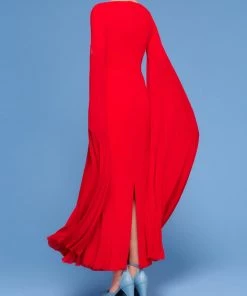 Solace London Grace Maxi Dress In Red