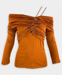 Palmer//Harding Reunion Jersey Top In Rust Just In