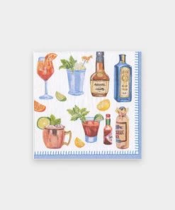 Caspari Happy Hour Paper Cocktail Napkins Home & Beauty