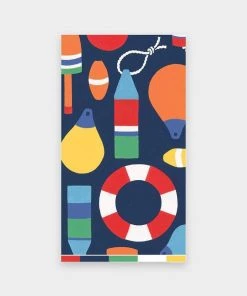 Caspari Harbor Paper Guest Towel Napkins In Navy Just In