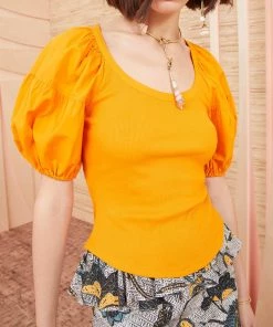 Ulla Johnson Harlowe Pullover Top In Marigold