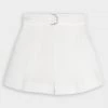 Jonathan Simkhai Just In Hart Cotton Belted Shorts In White