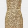 Retrofete Heather Dress In Gold Chainmail