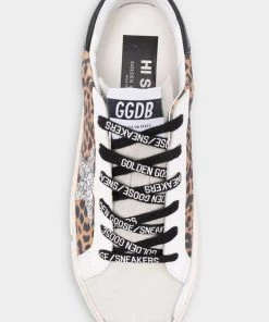 Golden Goose Just In Hi-Star Leopard Print And Glitter Star Sneaker