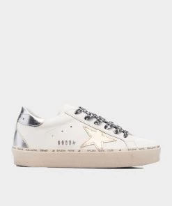 Golden Goose Hi-Star White Leather Laminated Star Sneaker Just In