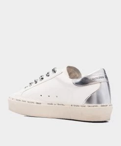 Golden Goose Hi-Star White Leather Laminated Star Sneaker Just In