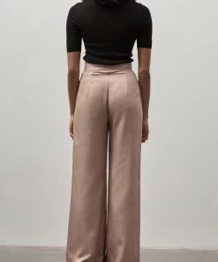 ST. AGNI Just In High Neck Knit Top In Black