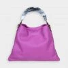 MARNI Hobo Calfskin Small Shoulder Bag In Purple