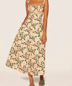 Agua By Agua Bendita Hortencia Dos Gardenias Rosa Midi Dress Just In