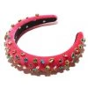 Lele Sadoughi Hot Pink Padded Candy Jeweled Headband Bags & Accessories