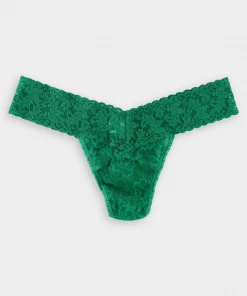 Hanky Panky Just In Signature Lace Low Rise Thong In Green Envy