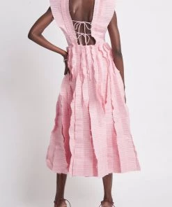 Aje. Hybrid Midi Dress In Rose Pink