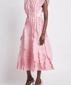 Aje. Hybrid Midi Dress In Rose Pink
