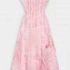 Aje. Hybrid Midi Dress In Rose Pink