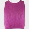 COTTON CITIZEN Ibiza Crop Tank In Magenta Mix Just In