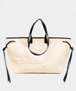 Isabel Marant Just In Wydra Shoulder Bag In Natural Black