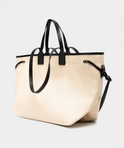 Isabel Marant Just In Wydra Shoulder Bag In Natural Black